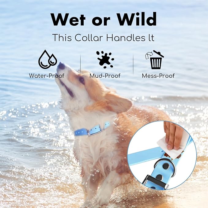 4.2FT Dog Collar and Leash Set, PVC Waterproof Adjustable Odor Proof Pet - Image 5