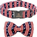 Lionheart glory American Flag Dog Collar, 4 of July Dog Bow Collar Heavy Duty by LionheartGlory