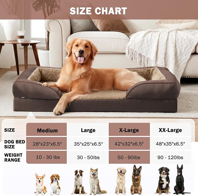 INVENHO Orthopedic Dog Bed for Extra Large Dogs, XXL Egg-Crate Foam Dog Couch - Image 7