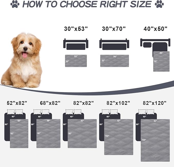 Smiry Waterproof Dog Bed Cover Blanket 40x50, Soft Reversible Pet Blanket - Image 6