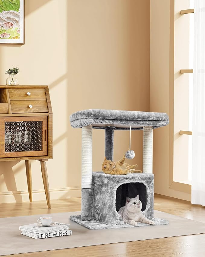 SYANDLVY 27IN Cat Tree for Indoor Cats Large Adult, Modern Activity Tower - Image 2