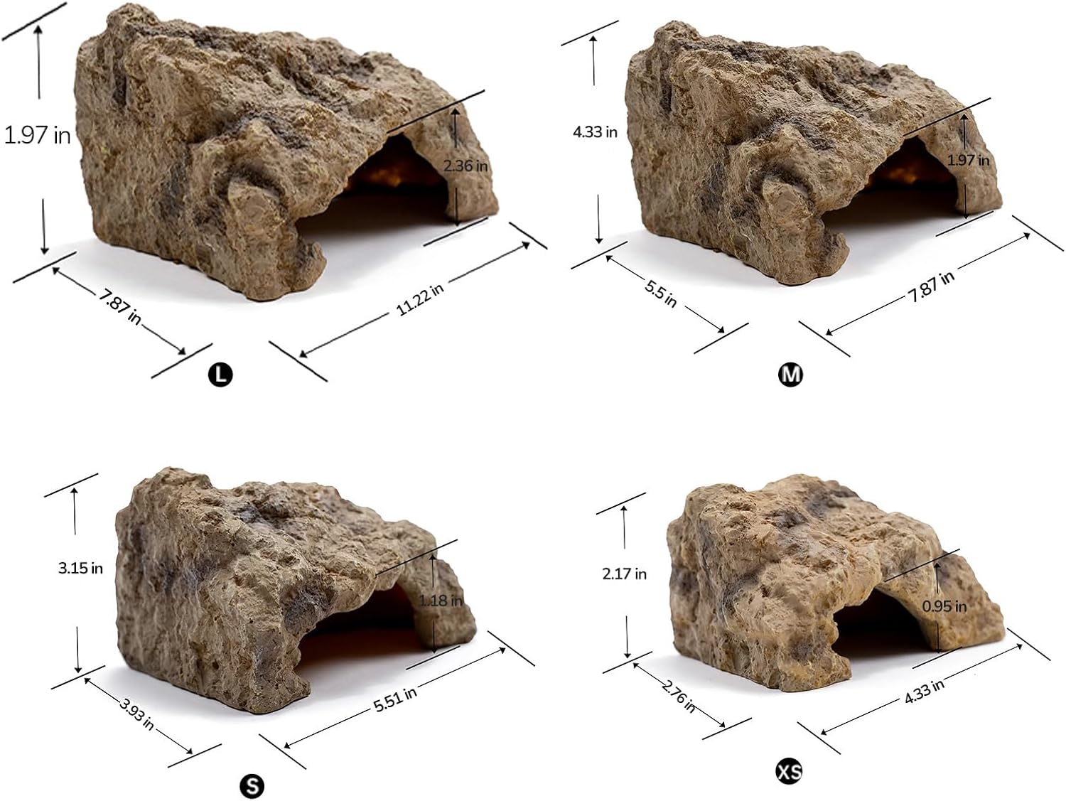 Small Resin Reptile Hide for Leopard Gecko - GlobalHabitat Supply