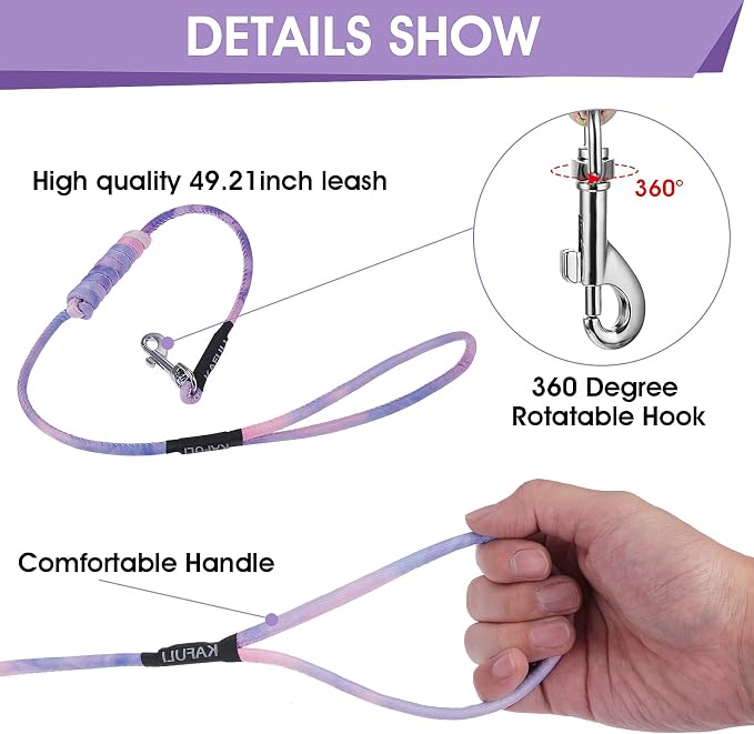 TIESOME Cat Harness and Leash Set, Adjustable Gradient Kitten Harness Escape - Image 3