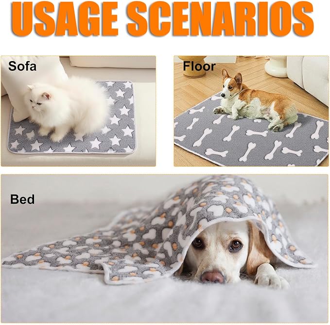 3 Pack Cat and Dog Blanket Soft & Warm Fleece Flanne Pet Blanket, Great Pet - Image 6