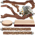 Parrot Perch Bird Perch Stand Set Natural Wild Wood Grape Sticks Paw Grinding by lovyoCoCo