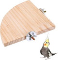 Bird Perch Platform Stand Wooden Parrot Perch Corner 5.9 Inches Fan Shape by Unknown