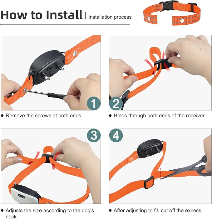 Collar Replacement Strap, Reflective Replacement Nylon Collar Strap Dog GPS - Image 6