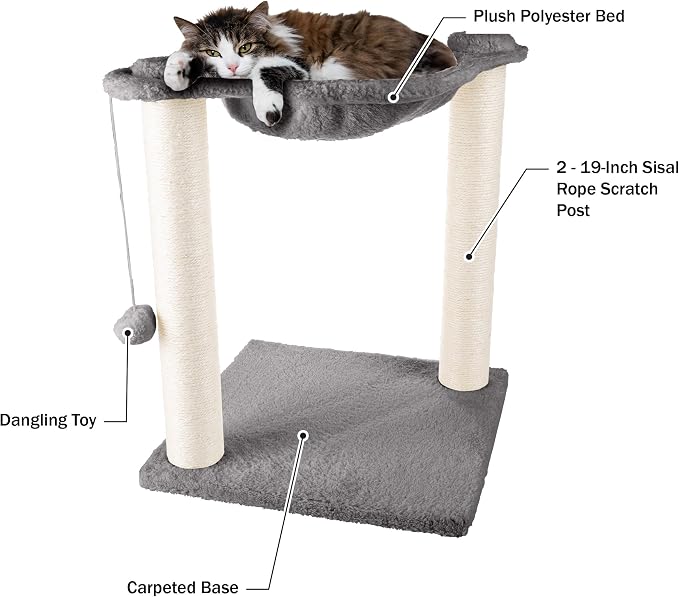 Cat Hammock with Scratching Posts - Image 4