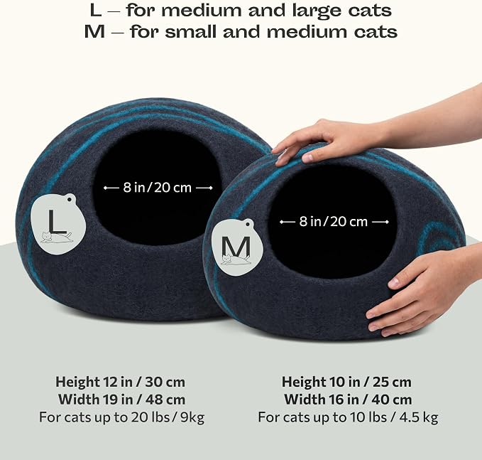 MEOWFIA Cat Cave – Premium Felt Cat Bed - Image 2