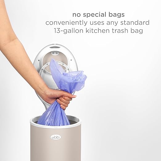 Ubbi Stainless Steel Diaper Pail, Odor Locking, No Special Bag Required - Image 4