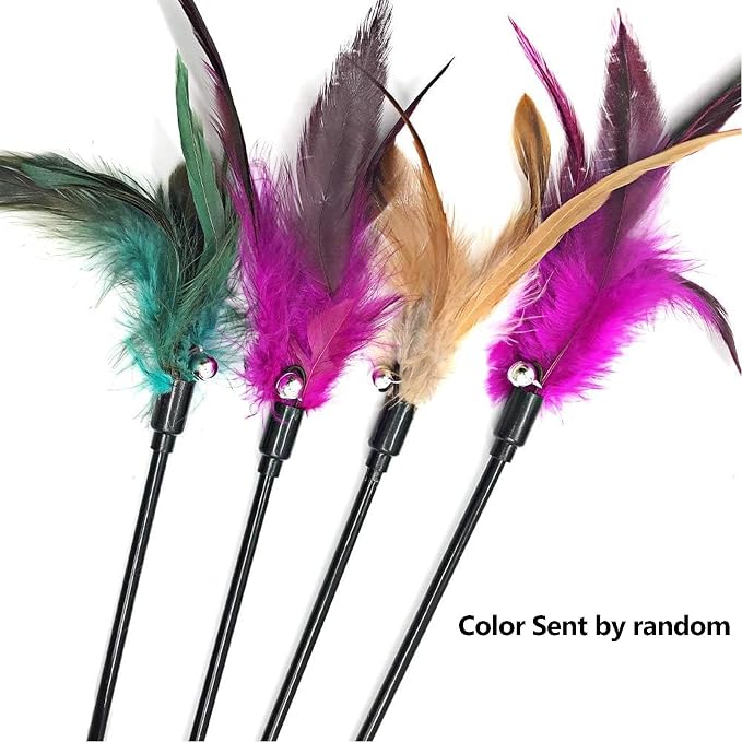 4 PCS Interactive Cat Teaser Wand - Image 3