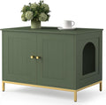 Homhedy Cat Litter Box Enclosure, Cat Washroom Furniture by Homhedy