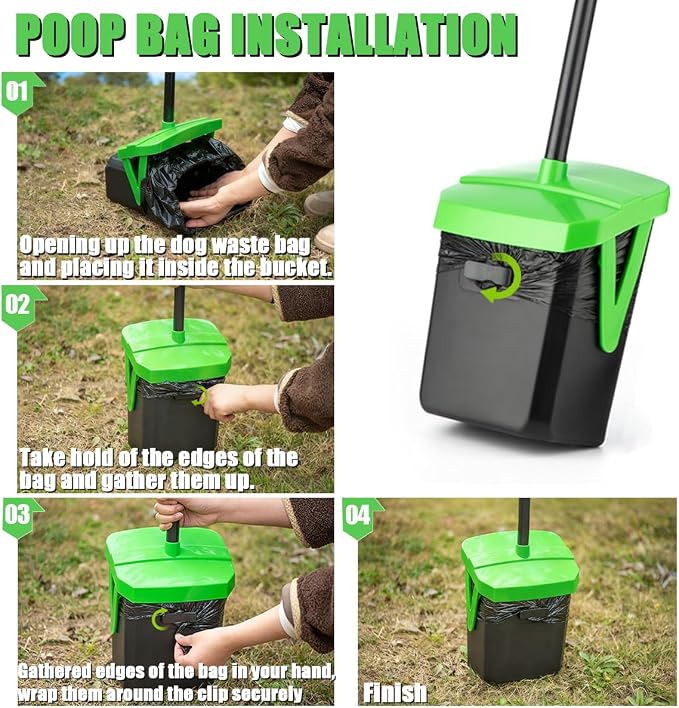 Pooper Scooper Swivel Bin & Rake - Image 6