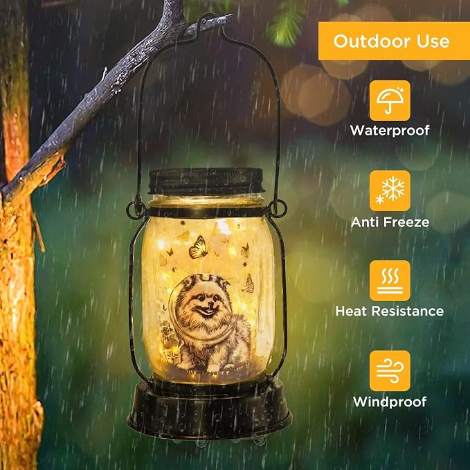 kyoryuger Pomeranian Gifts for Women/Men Pomeranian Solar Lanterns Dog Mom - Image 5