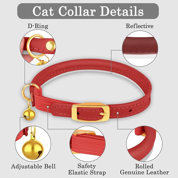 OOPSDOGGY Rolled Leather Cat Collar - Image 4