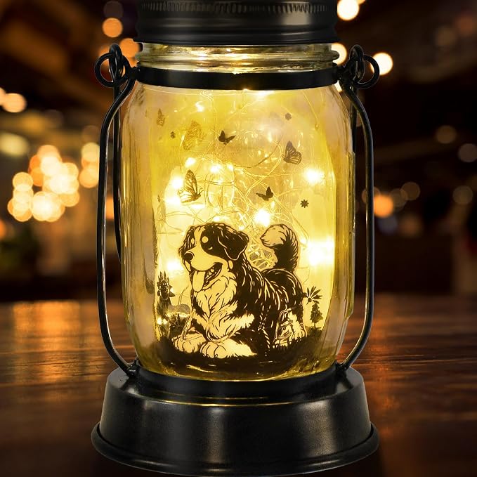 Bernese Mountain Dog Gifts for Women/Men Bernese Mountain Solar Lanterns - Image 8