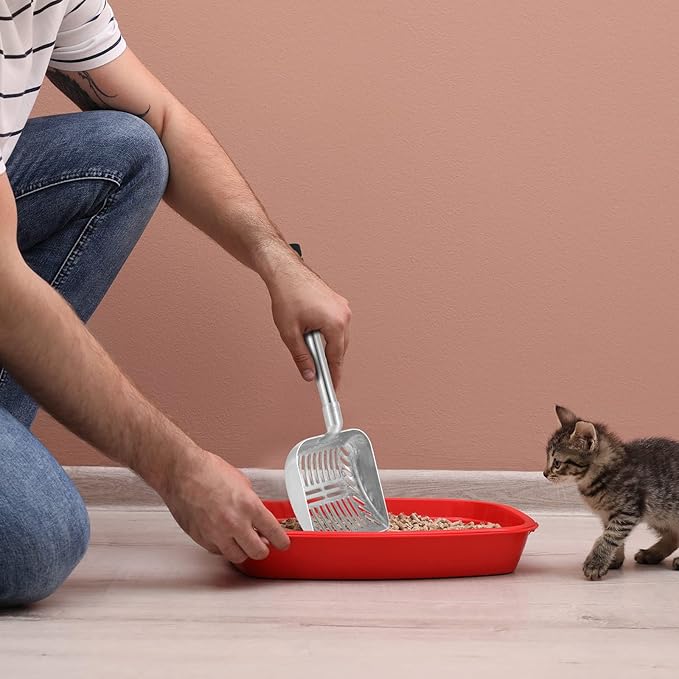 Hortsun 32 Inch Cat Litter Scooper Metal Long Handle - Image 4