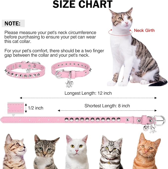 Leather Cat Collars for Boy Girl Cats - Image 5