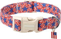 DOGWONG American Flag Dog Collar, Patriotic Independence Day Dog Collar Soft by DOGWONG