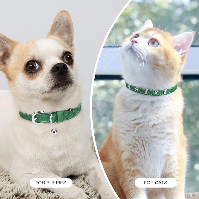 Leather Cat Collars for Boy Girl Cats - Image 6