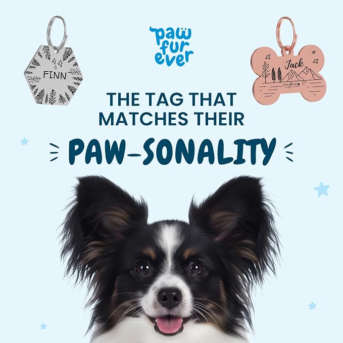 PawFurEver Dog Tag Personalized Pet Name | Customized Dog Tags Engraved Front & - Image 7