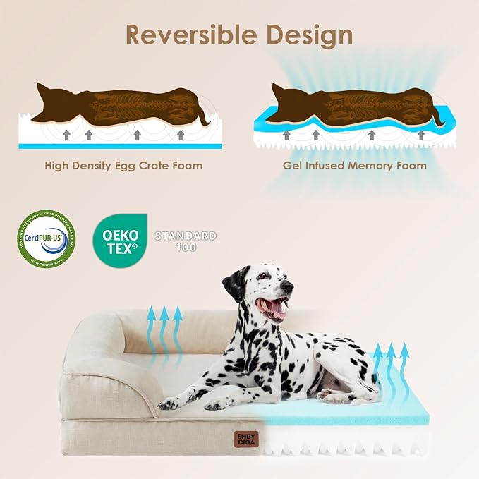 EHEYCIGA Orthopedic Dog Bed for Medium Dogs, Waterproof Memory Foam Medium Dog - Image 3