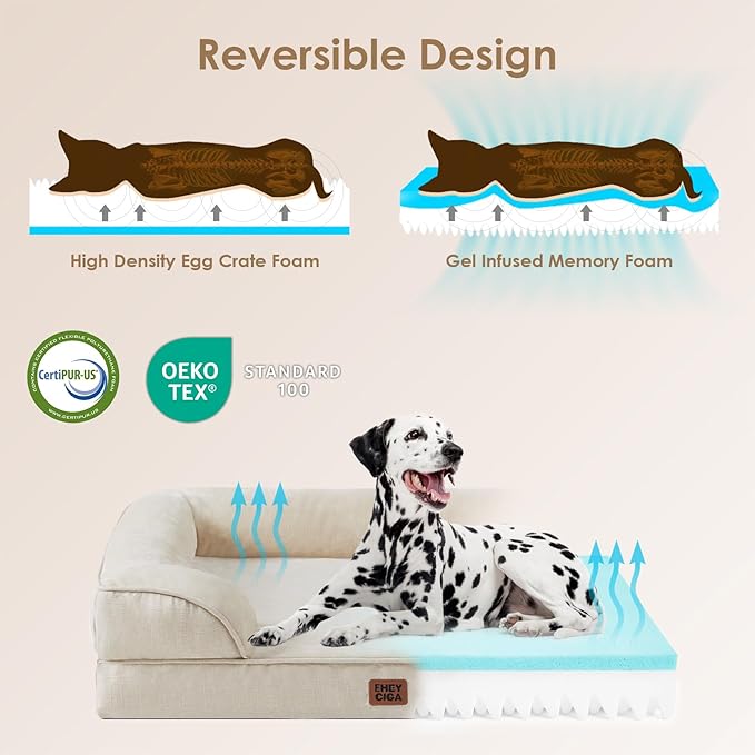 EHEYCIGA Orthopedic Dog Bed for Small Dogs, Waterproof Memory Foam Small Dog - Image 4