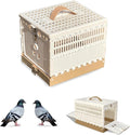Folding Pigeon Cage Racing Pigeons Travel Cage Pairing Cage Plastic Two Doors by WEIYOONS