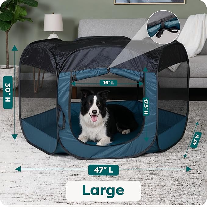 FurHaven Portable Pet Playpen for Dogs & Cats, Large Indoor Kitten Playpen - Image 3