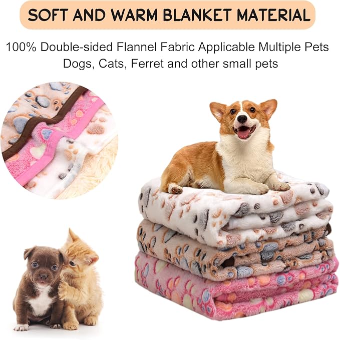 Rezutan Dog Blankets for Large Dogs, Upgraded 3 Pack Dogs Cat Blanket Washable - Image 8