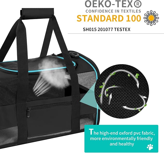 Soft - Sided Pet Carrier for Cats and Small Dogs, Airline - Approved, Foldable - Image 4
