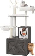 Feandrea Cat Tree with Litter Box Enclosure, 59-Inch Modern Cat Tower, 2-in-1 by FeandreabySONGMICSHOME