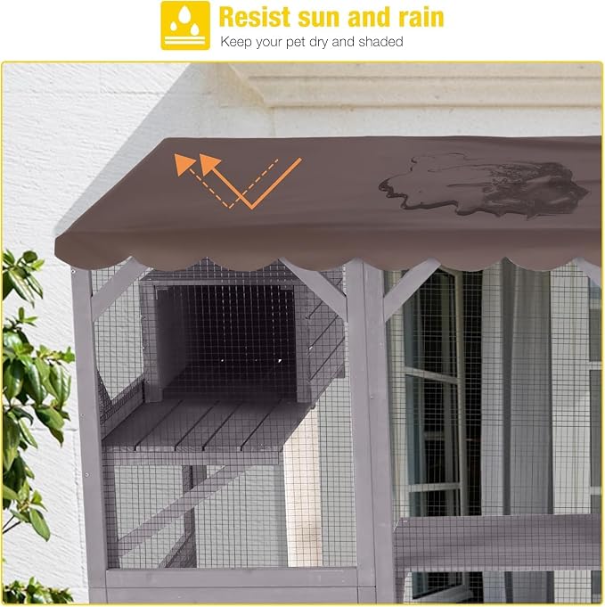 Aivituvin Catio Outdoor Cat Enclosure Window, Wall-Mounted Large Walk-in Cat - Image 3