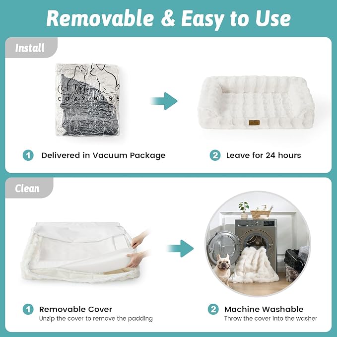 Faux Rabbit Fur Orthopedic Dog Bed, Dog Bed - Image 6