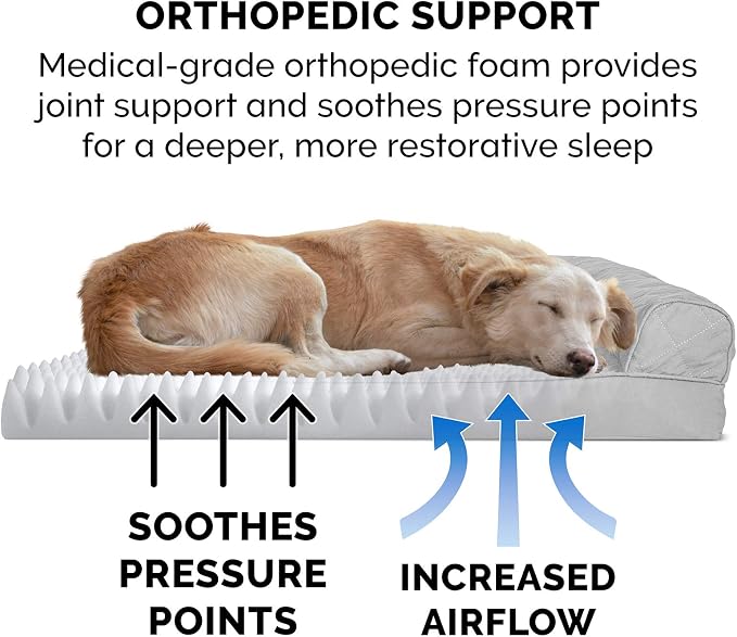 Furhaven Orthopedic Dog Bed for Large Dogs w/ Removable Bolsters & Washable - Image 5