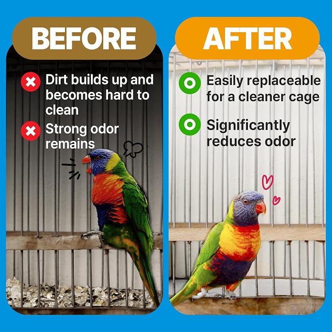 TORTO9 Cage Liner Sheets for Birds – 120 Pack, 31 x 21.5 in, 5.5 lb | Acid-Free - Image 3