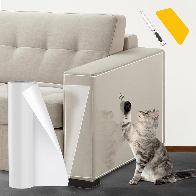 Cat Scratch Furniture Protector, Cat Scratching Mat, Trimmable Self-Adhesive by Vefhby