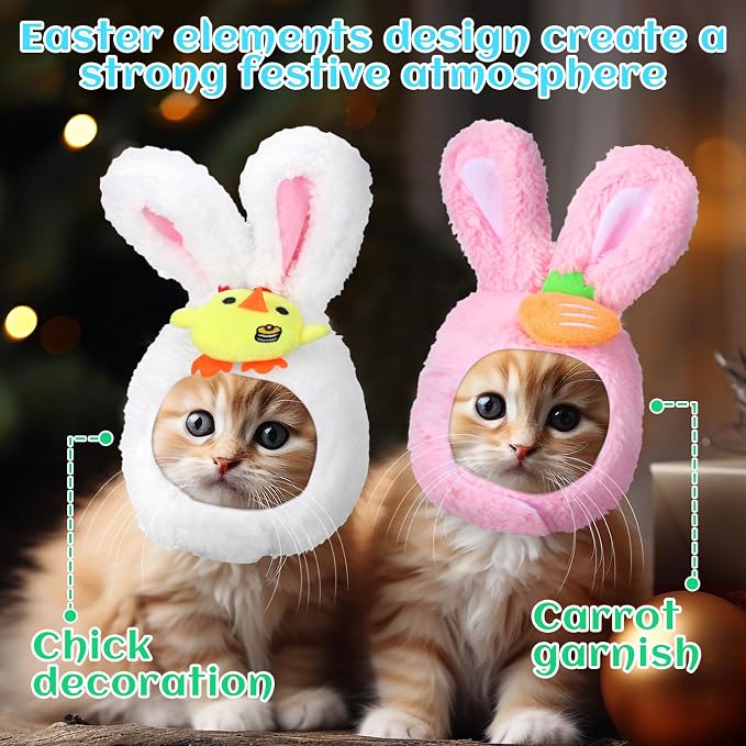 Weewooday 5 Pieces Cat Costume Bunny Hat Outfit - Image 4