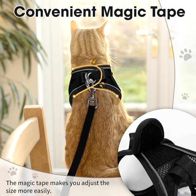 Cat Harness and Leash Set for Walking Escape Proof, Soft Adjustable Kitten - Image 5