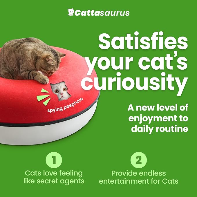 Cattasaurus Peekaboo Cat Cave, Extra Spacious - Image 3