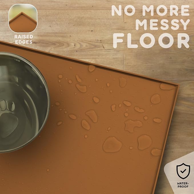 Dog Food Mat - Raised Edges Dogs Mat - Image 5