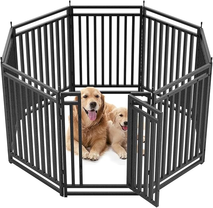 Dog Playpen Dog Fence Outdoor for Yard 47" H by Petorldog
