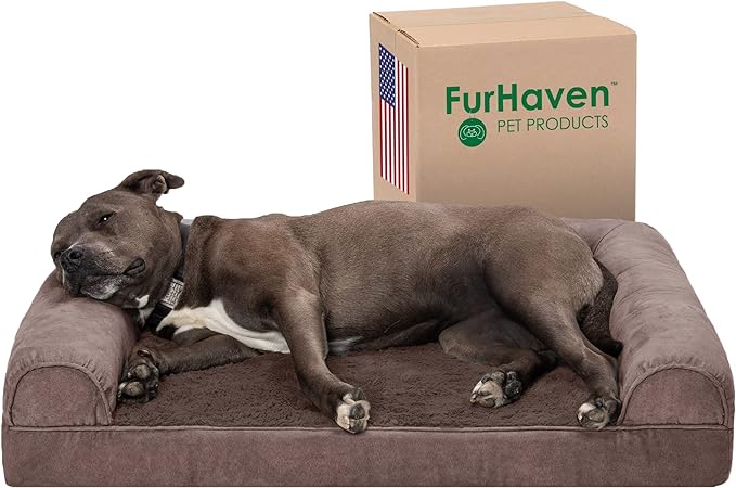 Furhaven Orthopedic Dog Bed for Large/Medium Dogs w/ Removable Bolsters & by FurHaven