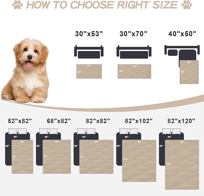 Smiry Waterproof Dog Bed Cover Blanket 40x50, Soft Reversible Pet Blanket - Image 6