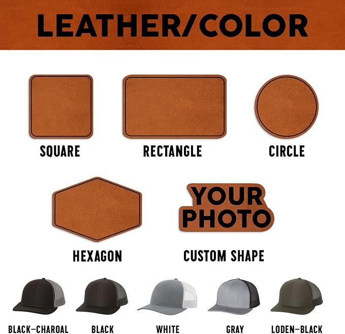 Custom Dog Photo Engraved Trucker Hat Leather Patch, Personalized Hat - Image 6