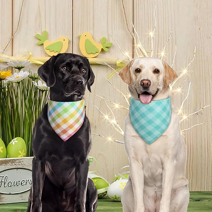 Easter Dog Bandana Large 2PCS, Colorful Scarf - Image 5