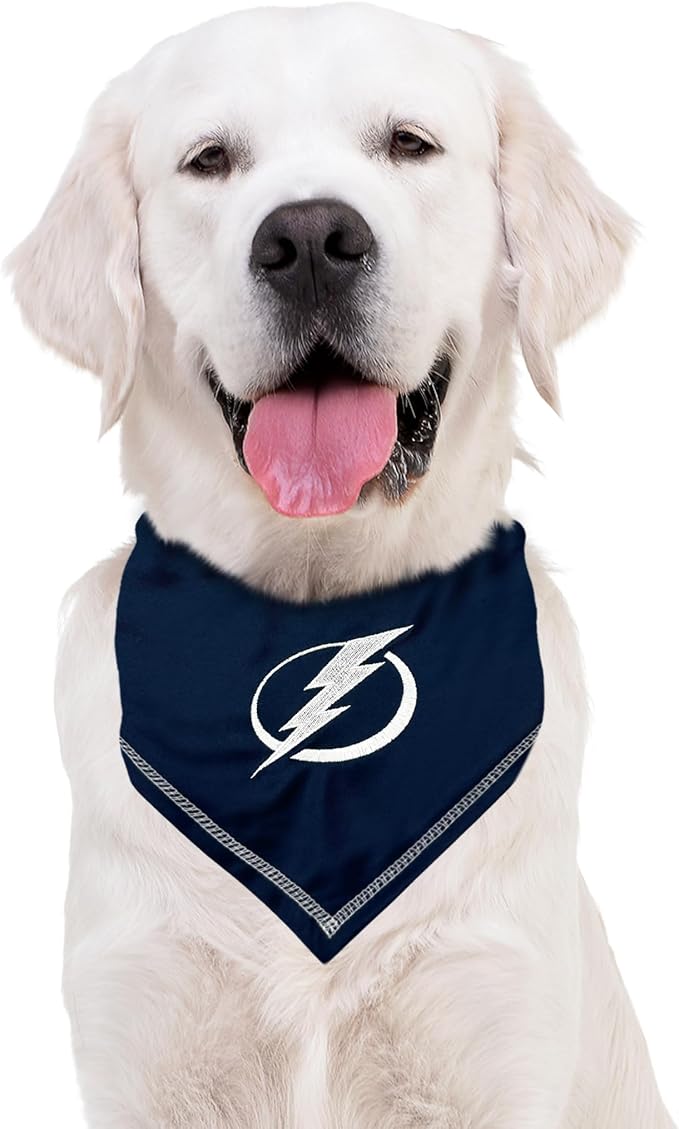 Pets First NHL Tampa Bay Lightning TIE Bandana, Size Large/X-Large. Dog Bandana - Image 7