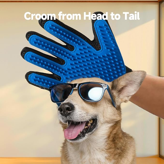 Pet Hair Removal Glove for Dogs & Cats, 2-in-1 Deshedding Brush & Massage Mitt - Image 5