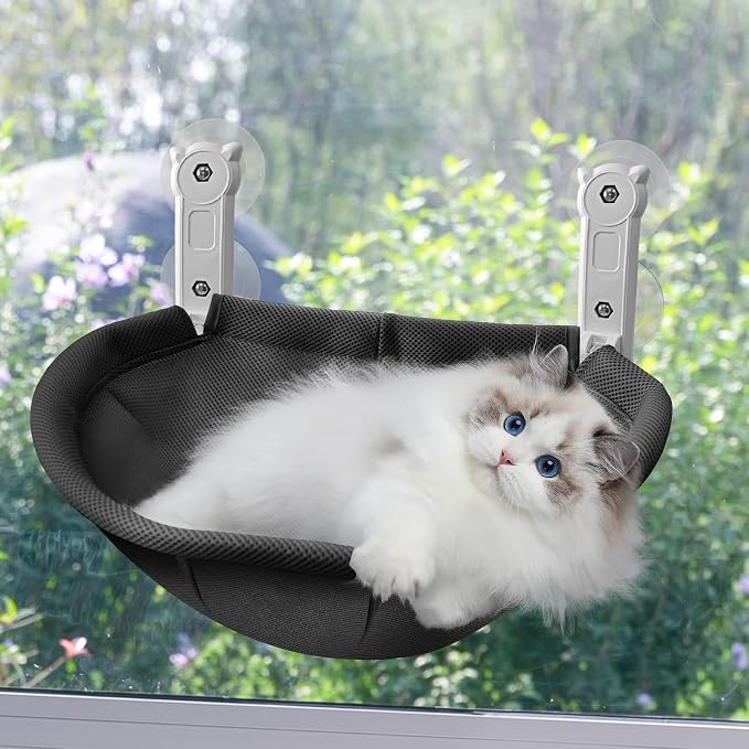 Homegroove Cat Window Perch, 18 x 12 Inch Foldable Cat Hammock by homegroove