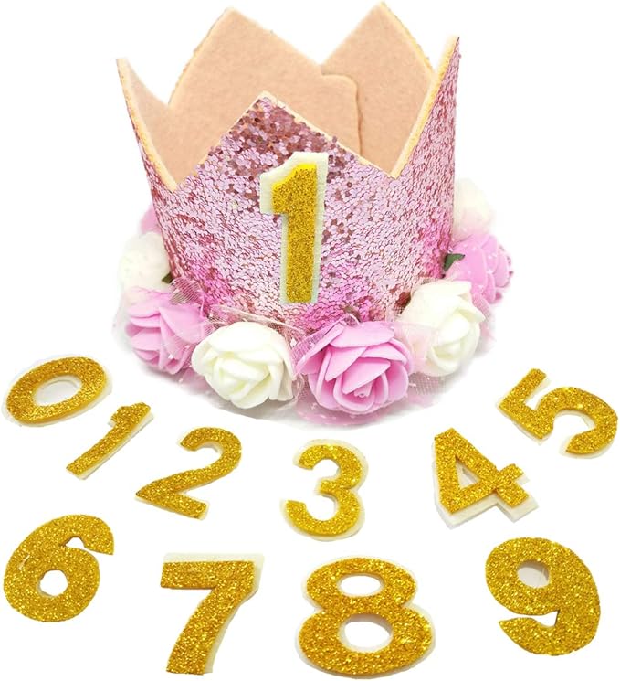 PET SHOW Pink Crown Dog Birthday Party Hat by PETSHOW